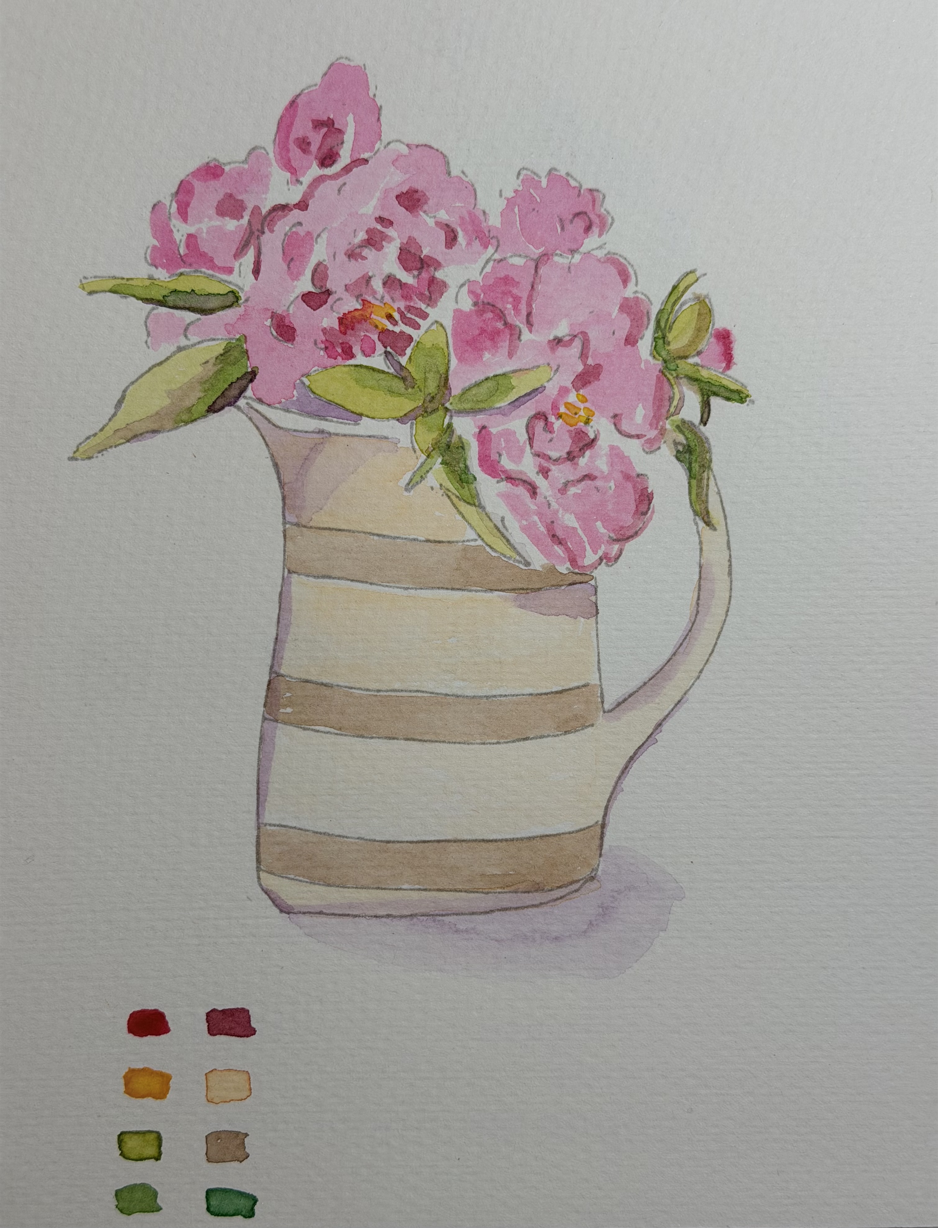 Peonies in Jug Card